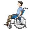 Person In Manual Wheelchair: Light Skin Tone Emoji 🧑🏻‍🦽 image - WhatsApp style