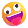 หน้ายิ้มด้วยตาเดียวและตาเดียว Emoji 🤪 image - Microsoft 3D Fluent style