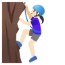 Woman Climbing: Light Skin Tone Emoji 🧗🏻‍♀️ image - Google Noto Color style