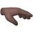 Palm Down Hand: Dark Skin Tone
