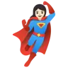 Woman Superhero: Light Skin Tone Emoji 🦸🏻‍♀️ image - Google Noto Color style