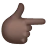 Backhand Index Pointing Right: Dark Skin Tone Emoji 👉🏿 image - Samsung style