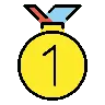 Medal Pierwszego Miejsca Emoji 🥇 image - OpenMoji style