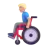 Man In Manual Wheelchair: Medium-Light Skin Tone