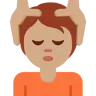 Person Getting Massage: Medium Skin Tone Emoji 💆🏽 image - Twitter / X (Twemoji) style