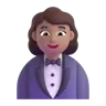 Woman In Tuxedo: Medium Skin Tone Emoji 🤵🏽‍♀️ image - Microsoft 3D Fluent style