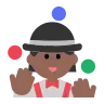 Woman Juggling: Medium-Dark Skin Tone Emoji 🤹🏾‍♀️ image - Tossface style
