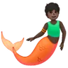 Merperson: Dark Skin Tone Emoji 🧜🏿 image - Samsung style