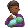 Person Feeding Baby: Medium-Dark Skin Tone Emoji 🧑🏾‍🍼 image - Apple style