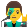 Man Singer Emoji 👨‍🎤 image - Google Noto Color style