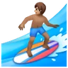 Man Surfing: Medium Skin Tone Emoji 🏄🏽‍♂️ image - Samsung style