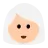 Woman: Light Skin Tone, White Hair