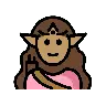 Woman Elf: Medium Skin Tone Emoji 🧝🏽‍♀️ image - OpenMoji style