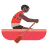 Person Rowing Boat: Dark Skin Tone