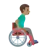 Man In Manual Wheelchair Facing Right: Medium Skin Tone