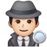 Man Detective: Light Skin Tone Emoji 🕵🏻‍♂️ image - Samsung style