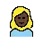 Woman: Dark Skin Tone, Blond Hair