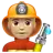 Man Firefighter: Medium-Light Skin Tone
