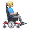 Man In Motorized Wheelchair Facing Right: Medium-Light Skin Tone Emoji 👨🏼‍🦼‍➡️ image - Samsung style