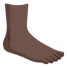 Foot: Dark Skin Tone Emoji 🦶🏿 image - Google Noto Color style