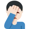 Man Facepalming: Light Skin Tone Emoji 🤦🏻‍♂️ image - Twitter / X (Twemoji) style