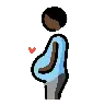 Pregnant Man: Dark Skin Tone Emoji 🫃🏿 image - OpenMoji style