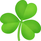 Shamrock Emoji ☘ image - Facebook Meta style