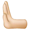 Leftwards Pushing Hand: Light Skin Tone Emoji 🫷🏻 image - Samsung style