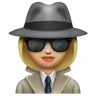 Woman Detective: Medium-Light Skin Tone Emoji 🕵🏼‍♀️ image - WhatsApp style
