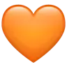 Orange Heart Emoji 🧡 image - WhatsApp style