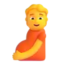 Эмодзи Беременный человек 🫄 image - Microsoft 3D Fluent style