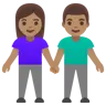 Woman And Man Holding Hands: Medium Skin Tone Emoji 👫🏽 image - Google Noto Color style