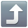 Emoji Freccia che punta verso destra e poi verso l'alto ⤴ image - Samsung style