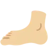 Foot: Medium-Light Skin Tone Emoji 🦶🏼 image - Twitter / X (Twemoji) style