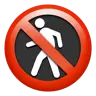 Emoji Vietato ai pedoni 🚷 image - Apple style