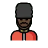 Man Guard: Dark Skin Tone Emoji 💂🏿‍♂️ image - OpenMoji style