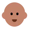 Man: Medium Skin Tone, Bald Emoji 👨🏽‍🦲 image - Tossface style