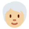 Person: Medium-Light Skin Tone, White Hair Emoji 🧑🏼‍🦳 image - Twitter / X (Twemoji) style