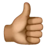 Thumbs Up: Medium Skin Tone Emoji 👍🏽 image - Samsung style