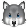 หน้าหมาป่า Emoji 🐺 image - WhatsApp style