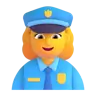 Woman Police Officer Emoji 👮‍♀️ image - Microsoft 3D Fluent style
