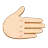 Rightwards Hand: Light Skin Tone