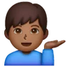 Man Tipping Hand: Medium-Dark Skin Tone Emoji 💁🏾‍♂️ image - Samsung style