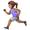 Woman Running: Medium Skin Tone Emoji 🏃🏽‍♀️ image - Samsung style