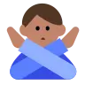 Man Gesturing No: Medium Skin Tone Emoji 🙅🏽‍♂️ image - Tossface style