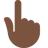 Backhand Index Pointing Up: Dark Skin Tone