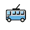 โทรลลี่ย์ Emoji 🚎 image - OpenMoji style