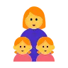Family: Woman, Girl, Girl Emoji 👩‍👧‍👧 image - Tossface style