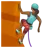 Woman Climbing: Medium-Dark Skin Tone