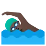 Man Swimming: Dark Skin Tone Emoji 🏊🏿‍♂️ image - Google Noto Color style